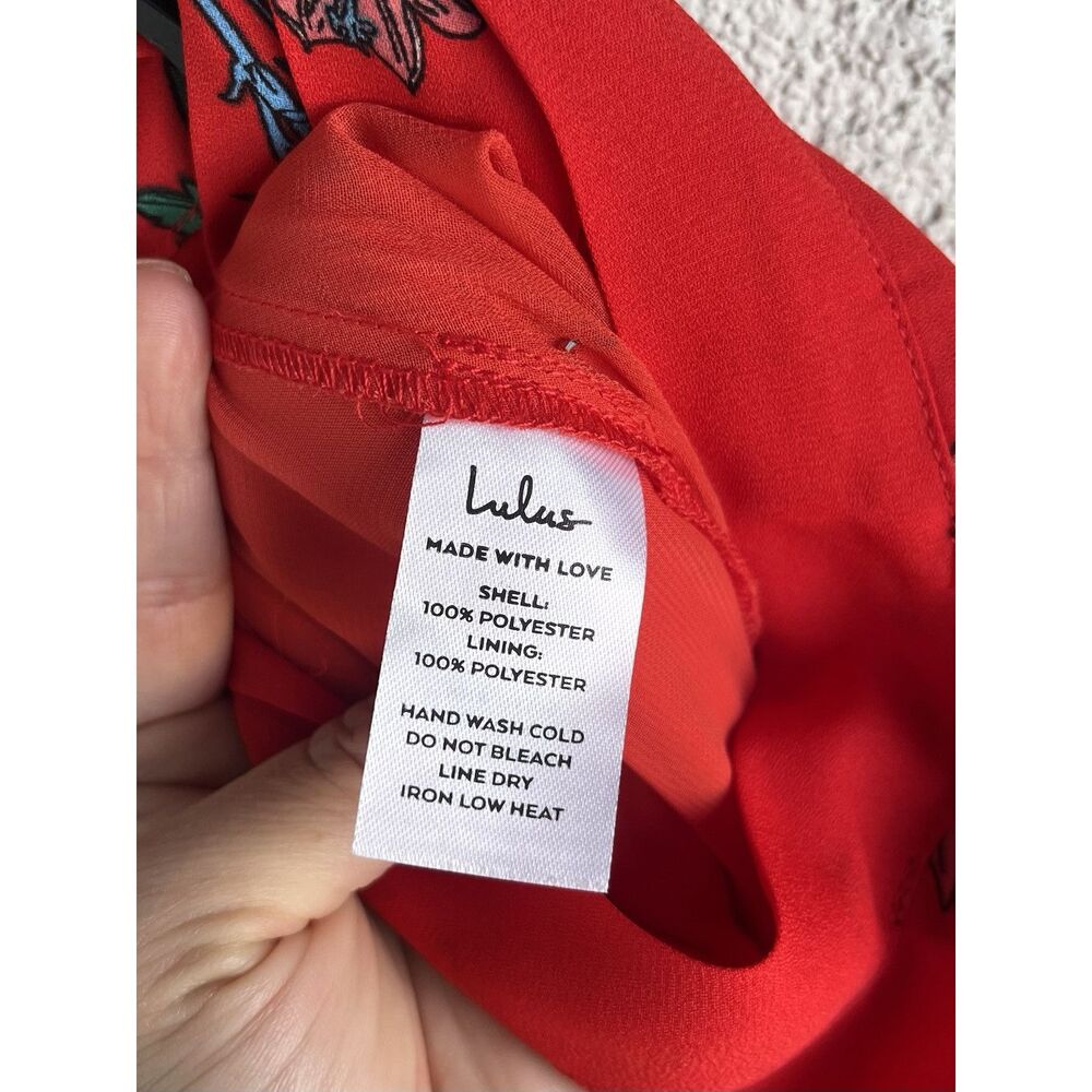 Lulus Bloom With A View Of Red Maxi Wrap Skirt - XL - Multicolored - Picture 9 of 9